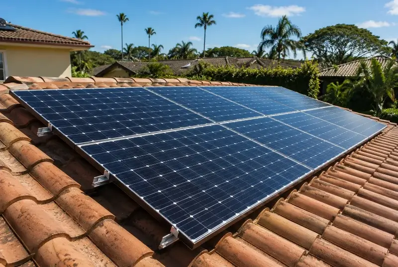 Installation de panneaux solaires aux Brunels